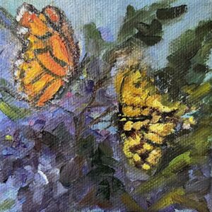 Impatient-Monarchs-4x4-oil-on-1-inch-canvas-cubes