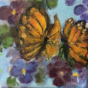 Monarchs-Dance-4x4-oil-on-1-inch-canvas-blocks