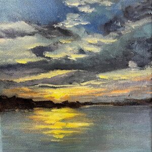 Sunrise-on-the-Chester-River-6x6-oil-on-1-inch-canvas-